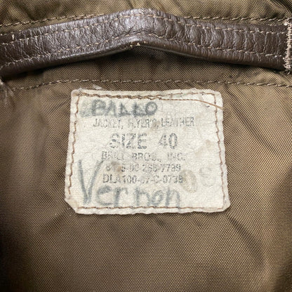 【ジャンク品】【メンズ】 BRILL BROS ブリルブロス 80's G-1 JACKET VINTAGE 80年代 G-1 ジャケット ヴィンテージ アウター 145-260401-ks-23-tei サイズ：40 カラー：ブラウン 万代Net店