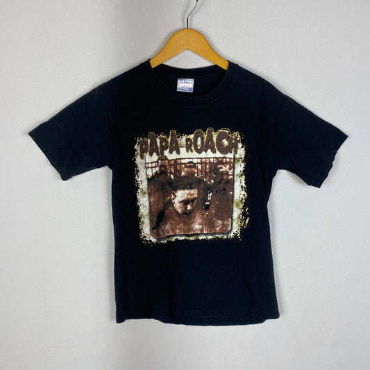 【中古品】【メンズ】 ALL SPORT オールスポーツ 00's PAPAROACH S/S TEE 00年代 パパローチ ショートスリーブ Tシャツ 半袖 トップス 145-260401-ks-06-tei サイズ：S カラー：ブラック 万代Net店