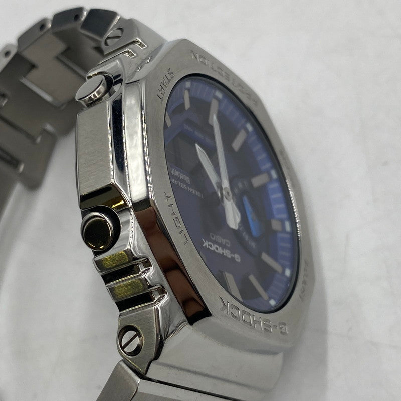 【中古品】【メンズ】 CASIO カシオ 24SS G-SHOCK FULL METAL 2100SERIES GM-B2100AD-2AJF ジーショック フルメタル タフソーラー 腕時計 196-260406-ks-22-tei サイズ：箱 コマ付き カラー：シルバー 万代Net店