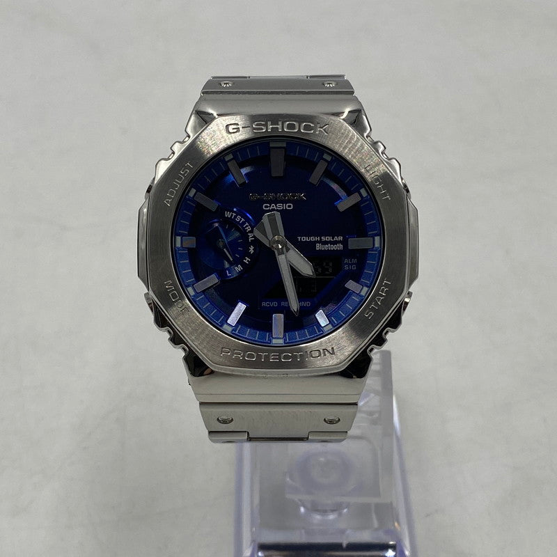 【中古品】【メンズ】 CASIO カシオ 24SS G-SHOCK FULL METAL 2100SERIES GM-B2100AD-2AJF ジーショック フルメタル タフソーラー 腕時計 196-260406-ks-22-tei サイズ：箱 コマ付き カラー：シルバー 万代Net店