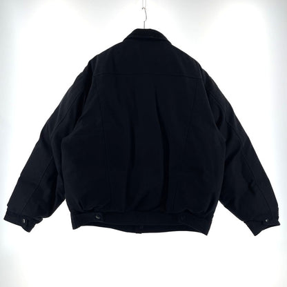 【中古品】【メンズ】 Supreme シュプリーム × SCHOTT ショット 別注 コラボ 22FW CANVAS DOWN TRUCKER JACKET キャンバス ダウン トラッカー ジャケット アウター 149-260404-yo-18-tei サイズ：L カラー：ブラック 万代Net店