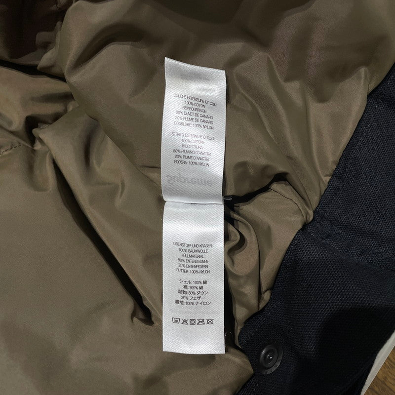 【中古品】【メンズ】 Supreme シュプリーム × SCHOTT ショット 別注 コラボ 22FW CANVAS DOWN TRUCKER JACKET キャンバス ダウン トラッカー ジャケット アウター 149-260404-yo-18-tei サイズ：L カラー：ブラック 万代Net店