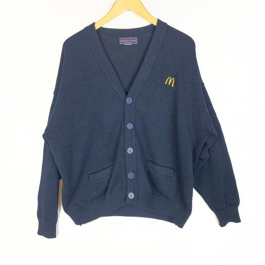 【中古品】【メンズ】 ANDREW ROHAN アンドリュー ローハン VNECK CARDIGAN Vネック カーディガン 長袖 トップス USA製 145-260401-ks-13-tei サイズ：XL カラー：ネイビー 万代Net店