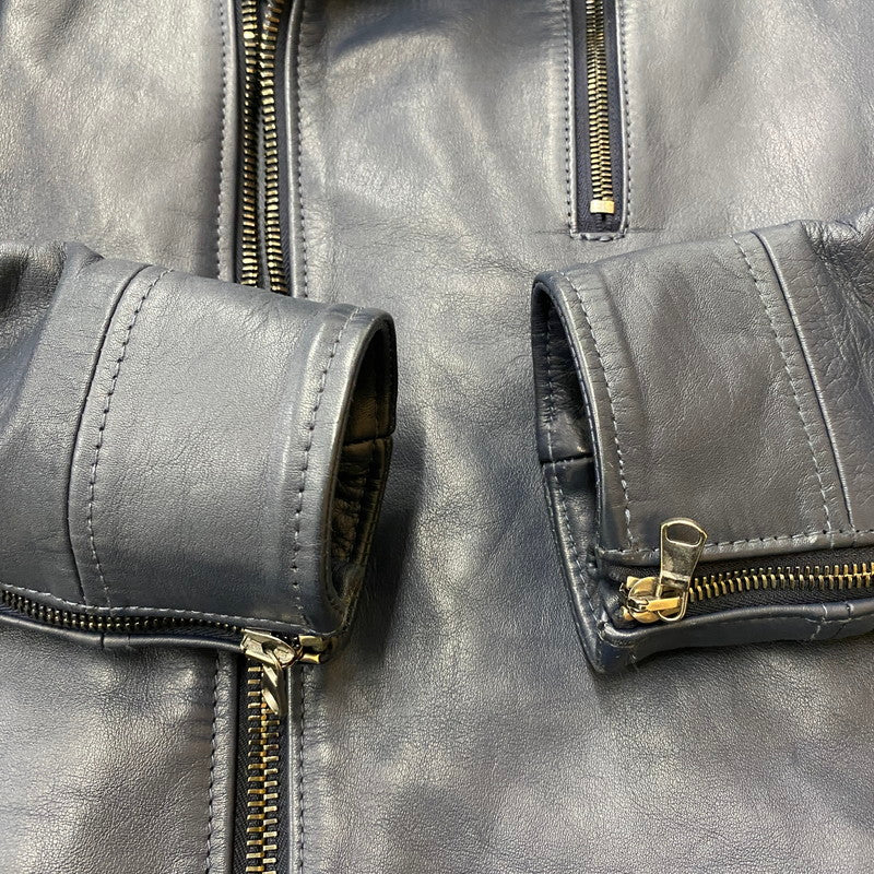 【中古品】【メンズ】 16AW DOUBLE INNER RIDERS 1021620008 ダブル インナー ライダース アウター 140-260401-ks-21-fuzh サイズ：2 カラー：ネイビー 万代Net店