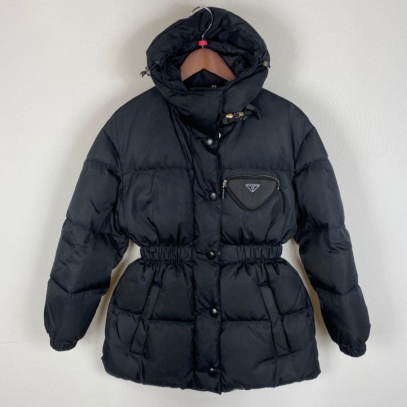 【中古品】【レディース】 PRADA プラダ RE NYLON DOWN COAT 29Y966 ナイロン ダウンコート アウター ダウンジャケット 141-260403-ks-04-tei サイズ：36 カラー：ブラック 万代Net店