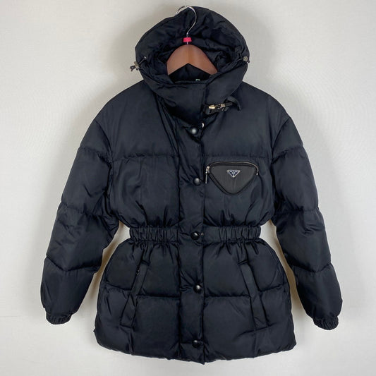 【中古品】【レディース】 PRADA プラダ RE NYLON DOWN COAT 29Y966 ナイロン ダウンコート アウター ダウンジャケット 141-260403-ks-04-tei サイズ：36 カラー：ブラック 万代Net店