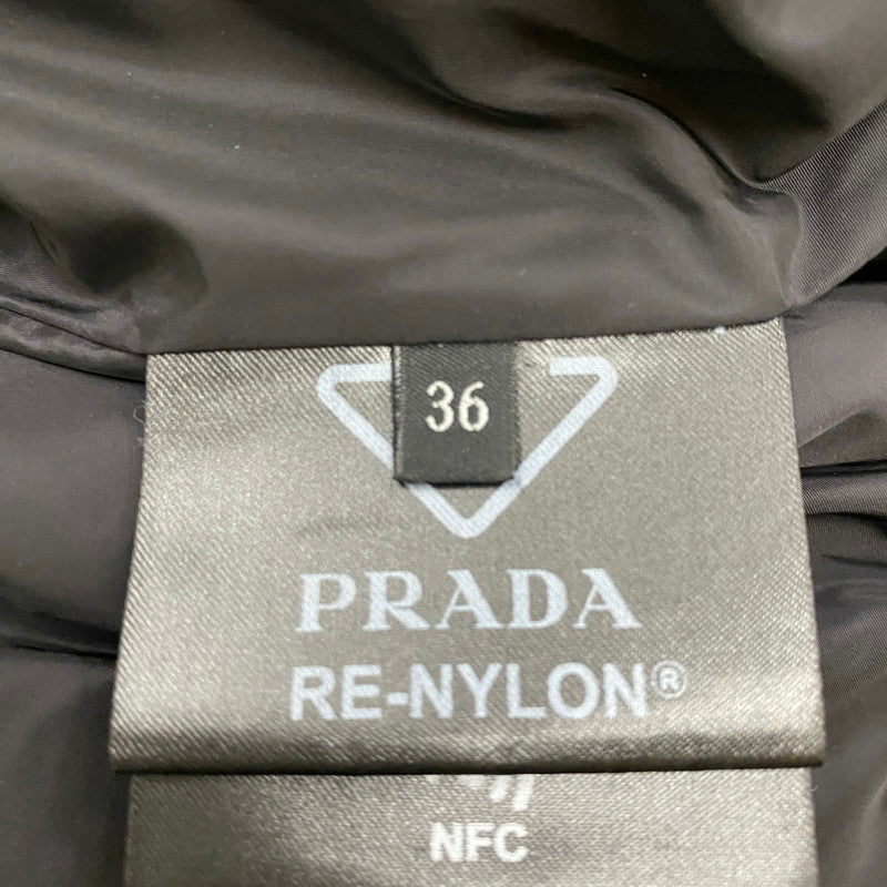【中古品】【レディース】 PRADA プラダ RE NYLON DOWN COAT 29Y966 ナイロン ダウンコート アウター ダウンジャケット 141-260403-ks-04-tei サイズ：36 カラー：ブラック 万代Net店