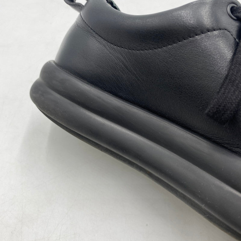 【現状渡し品】【レディース】 HERMES エルメス HAPPY H LOGO LACEUP LEATHER LOWCUT SNEAKER ハッピー Hロゴ レースアップ レザー ローカット スニーカー 靴 162-260403-ks-05-tei サイズ：36/破れ有 カラー：ブラック 万代Net店