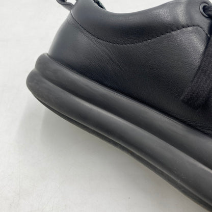 【現状渡し品】【レディース】 HERMES エルメス HAPPY H LOGO LACEUP LEATHER LOWCUT SNEAKER ハッピー Hロゴ レースアップ レザー ローカット スニーカー 靴 162-260403-ks-05-tei サイズ：36/破れ有 カラー：ブラック 万代Net店