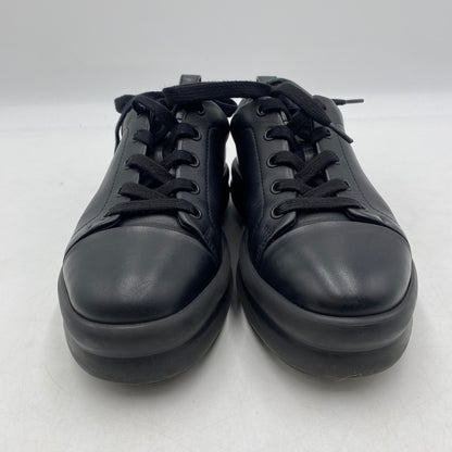 【現状渡し品】【レディース】 HERMES エルメス HAPPY H LOGO LACEUP LEATHER LOWCUT SNEAKER ハッピー Hロゴ レースアップ レザー ローカット スニーカー 靴 162-260403-ks-05-tei サイズ：36/破れ有 カラー：ブラック 万代Net店