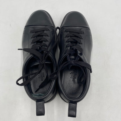 【現状渡し品】【レディース】 HERMES エルメス HAPPY H LOGO LACEUP LEATHER LOWCUT SNEAKER ハッピー Hロゴ レースアップ レザー ローカット スニーカー 靴 162-260403-ks-05-tei サイズ：36/破れ有 カラー：ブラック 万代Net店