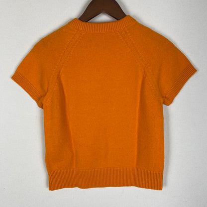 【中古品】【レディース】 HERMES エルメス FUNNY ICE CREAM S/S SWEATER 4E2626DB ファンキー アイスクリーム ショートスリーブ セーター 半袖 トップス ニット 141-260403-ks-02-tei サイズ：34 カラー：オレンジ 万代Net店