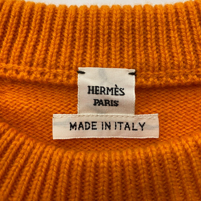 【中古品】【レディース】 HERMES エルメス FUNNY ICE CREAM S/S SWEATER 4E2626DB ファンキー アイスクリーム ショートスリーブ セーター 半袖 トップス ニット 141-260403-ks-02-tei サイズ：34 カラー：オレンジ 万代Net店