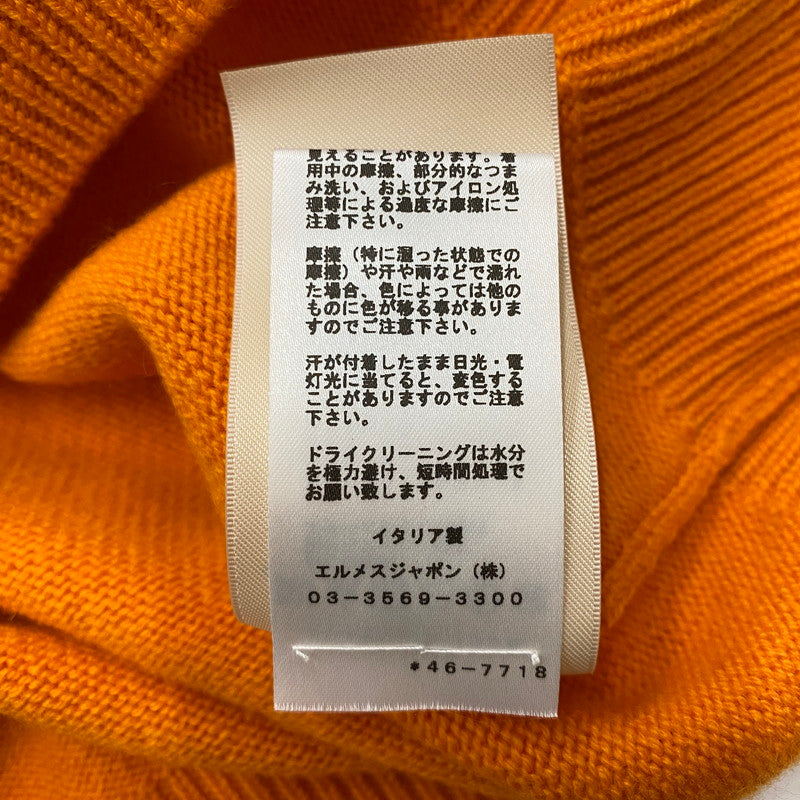 【中古品】【レディース】 HERMES エルメス FUNNY ICE CREAM S/S SWEATER 4E2626DB ファンキー アイスクリーム ショートスリーブ セーター 半袖 トップス ニット 141-260403-ks-02-tei サイズ：34 カラー：オレンジ 万代Net店