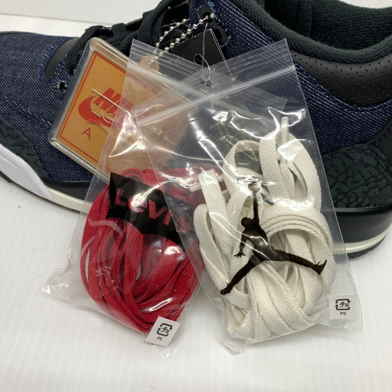 【中古品】【メンズ】 NIKE ナイキ × Levi's リーバイス 別注 コラボ AIR JORDAN 3 RETRO SP INDIGO AND GYM RED IH7959-400 エアジョーダン3 レトロ スニーカー 靴 シューズ 160-260624-ko-08-tei サイズ：27.5cm カラー：インディゴ 万代Net店
