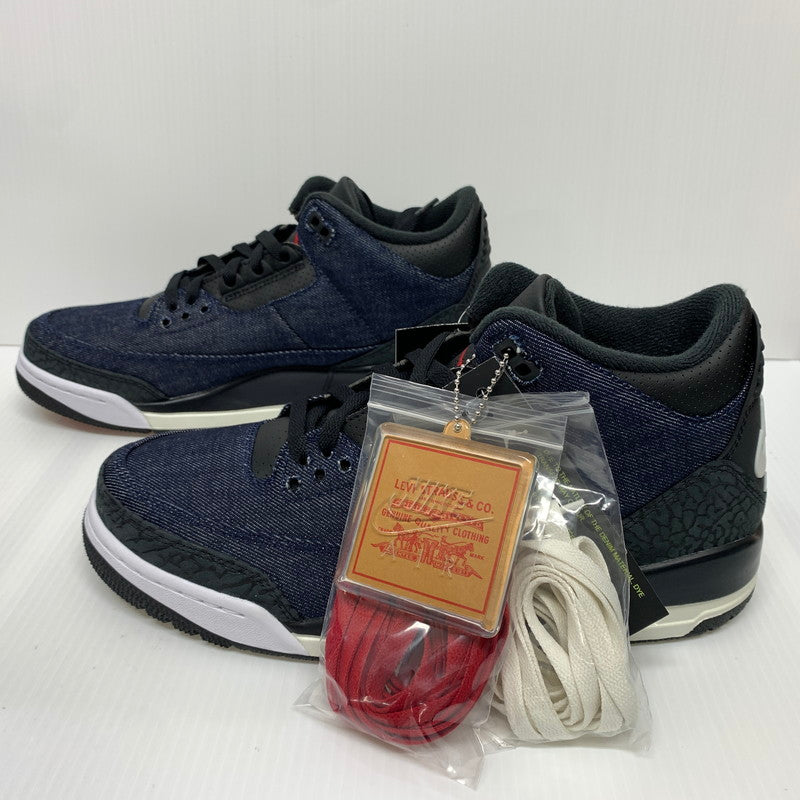 【中古品】【メンズ】 NIKE ナイキ × Levi's リーバイス 別注 コラボ AIR JORDAN 3 RETRO SP INDIGO AND GYM RED IH7959-400 エアジョーダン3 レトロ スニーカー 靴 シューズ 160-260624-ko-08-tei サイズ：27.5cm カラー：インディゴ 万代Net店
