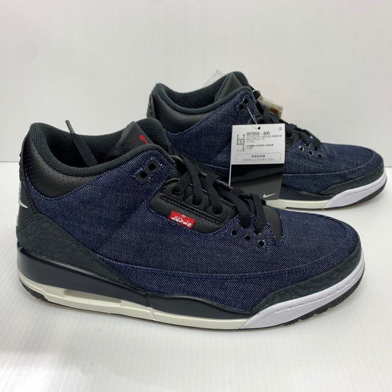 【中古品】【メンズ】 NIKE ナイキ × Levi's リーバイス 別注 コラボ AIR JORDAN 3 RETRO SP INDIGO AND GYM RED IH7959-400 エアジョーダン3 レトロ スニーカー 靴 シューズ 160-260624-ko-08-tei サイズ：27.5cm カラー：インディゴ 万代Net店
