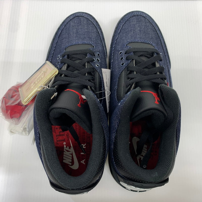 【中古品】【メンズ】 NIKE ナイキ × Levi's リーバイス 別注 コラボ AIR JORDAN 3 RETRO SP INDIGO AND GYM RED IH7959-400 エアジョーダン3 レトロ スニーカー 靴 シューズ 160-260624-ko-08-tei サイズ：27.5cm カラー：インディゴ 万代Net店