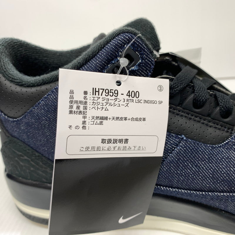 【中古品】【メンズ】 NIKE ナイキ × Levi’s リーバイス 別注 コラボ AIR JORDAN 3 RETRO SP INDIGO AND GYM RED IH7959-400 エアジョーダン3 レトロ スニーカー 靴 シューズ 160-260624-ko-12-tei サイズ：27.5cm カラー：インディゴ 万代Net店