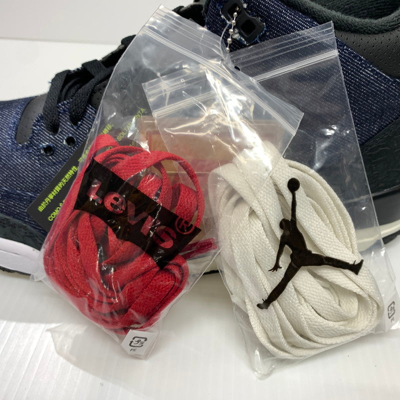 【中古品】【メンズ】 NIKE ナイキ × Levi’s リーバイス 別注 コラボ AIR JORDAN 3 RETRO SP INDIGO AND GYM RED IH7959-400 エアジョーダン3 レトロ スニーカー 靴 シューズ 160-260624-ko-12-tei サイズ：27.5cm カラー：インディゴ 万代Net店