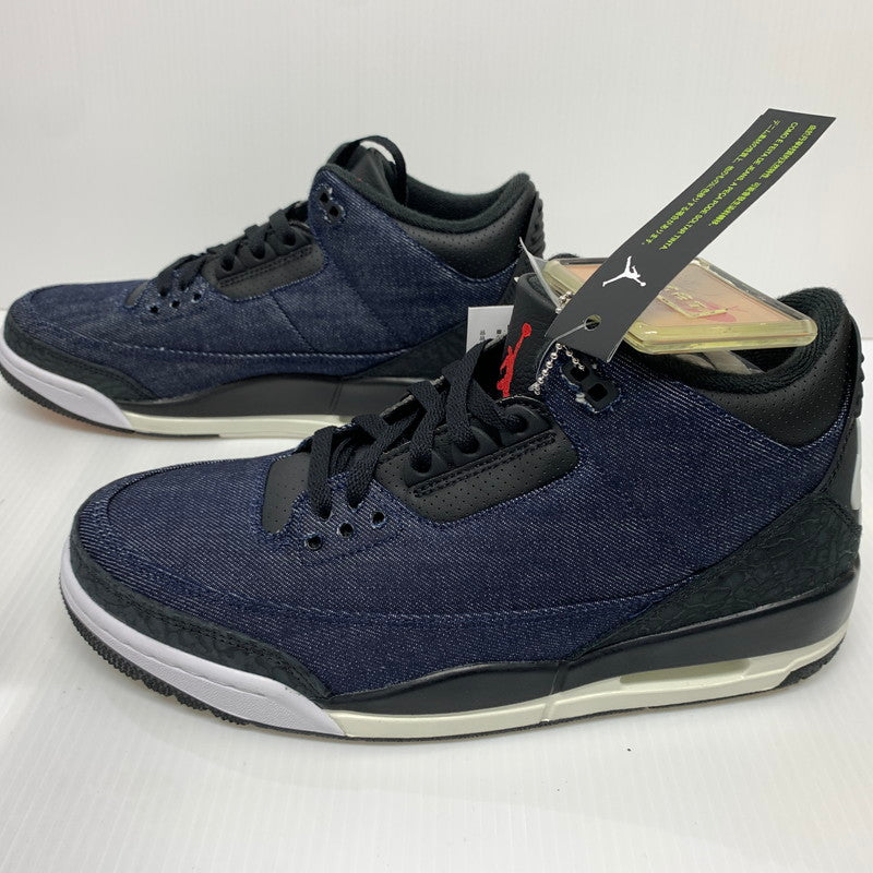 【中古品】【メンズ】 NIKE ナイキ × Levi’s リーバイス 別注 コラボ AIR JORDAN 3 RETRO SP INDIGO AND GYM RED IH7959-400 エアジョーダン3 レトロ スニーカー 靴 シューズ 160-260624-ko-12-tei サイズ：27.5cm カラー：インディゴ 万代Net店