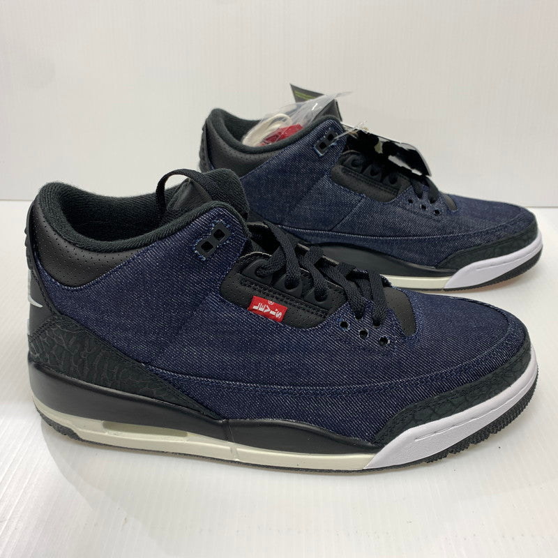 【中古品】【メンズ】 NIKE ナイキ × Levi’s リーバイス 別注 コラボ AIR JORDAN 3 RETRO SP INDIGO AND GYM RED IH7959-400 エアジョーダン3 レトロ スニーカー 靴 シューズ 160-260624-ko-12-tei サイズ：27.5cm カラー：インディゴ 万代Net店