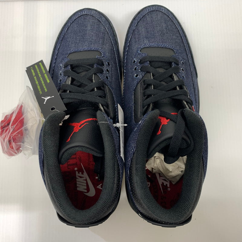 【中古品】【メンズ】 NIKE ナイキ × Levi’s リーバイス 別注 コラボ AIR JORDAN 3 RETRO SP INDIGO AND GYM RED IH7959-400 エアジョーダン3 レトロ スニーカー 靴 シューズ 160-260624-ko-12-tei サイズ：27.5cm カラー：インディゴ 万代Net店