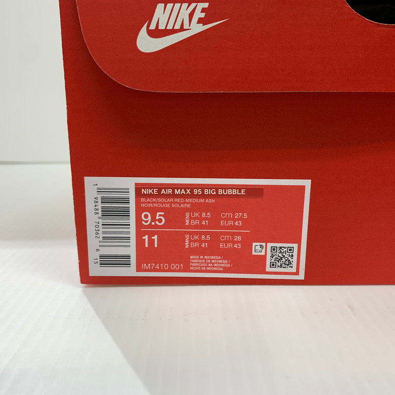 【中古品】【メンズ】 NIKE ナイキ AIR MAX 95 OG BIG BUBBLE MEDIUM ASH SOLAR RED IM7410-001 エアマックス95 スニーカー 靴 シューズ 160-260624-ko-11-tei サイズ：27.5cm カラー：レッド 万代Net店