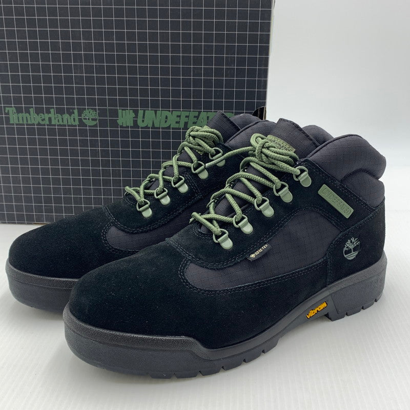 【中古美品】【メンズ】 TIMBERLAND × UNDEFEATED ティンバーランド アンディフィーテッド FIELD BOOT MID LACE GTX フィールドブーツ ゴアテックス 164-260821-nm-55-teih サイズ：27.5cm カラー：ブラック 万代Net店