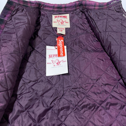 【中古品】【メンズ】 × TRUE RELIGION トゥルーレリジョン 別注 コラボ 25FW PLAID QUILTED FLANNEL SHIRT プレイド キルティング フランネル シャツ ジャケット ライトアウター 149-260404-yo-13-fuzh サイズ：XL カラー：パープル 万代Net店