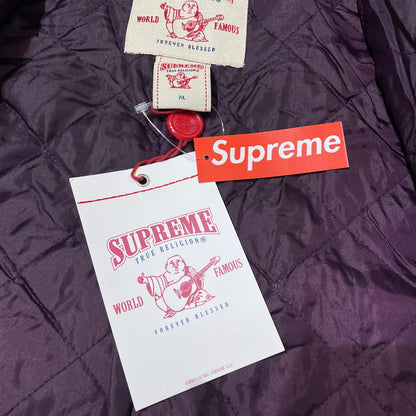 【中古品】【メンズ】 × TRUE RELIGION トゥルーレリジョン 別注 コラボ 25FW PLAID QUILTED FLANNEL SHIRT プレイド キルティング フランネル シャツ ジャケット ライトアウター 149-260404-yo-13-fuzh サイズ：XL カラー：パープル 万代Net店