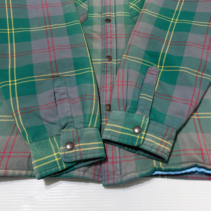 【中古品】【メンズ】 Supreme シュプリーム 26SS QUILTED LINED FLANNEL SNAP SHIRT キルティング ラインド フランネル スナップ シャツ ジャケット ライトアウター 149-260404-yo-14-tei サイズ：XL カラー：グリーン 万代Net店