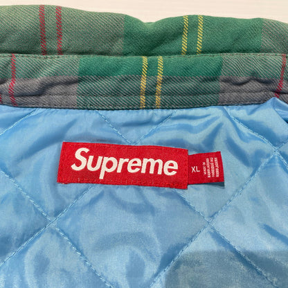 【中古品】【メンズ】 Supreme シュプリーム 26SS QUILTED LINED FLANNEL SNAP SHIRT キルティング ラインド フランネル スナップ シャツ ジャケット ライトアウター 149-260404-yo-14-tei サイズ：XL カラー：グリーン 万代Net店