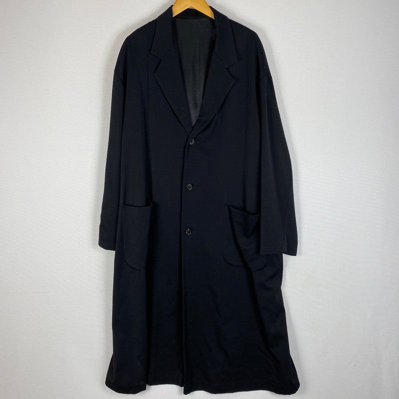 【現状渡し品】【メンズ】 Y's for men ワイズ フォー メン OVER SIZE LINEN WOOL COAT MM-C04-106 オーバーサイズ リネン ウールコート ライトアウター 140-260401-ks-25-tei サイズ：M カラー：ブラック 万代Net店