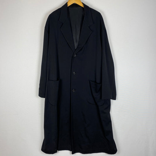 【現状渡し品】【メンズ】 Y's for men ワイズ フォー メン OVER SIZE LINEN WOOL COAT MM-C04-106 オーバーサイズ リネン ウールコート ライトアウター 140-260401-ks-25-tei サイズ：M カラー：ブラック 万代Net店