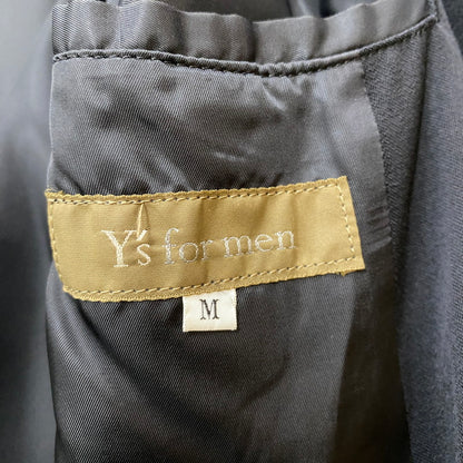 【現状渡し品】【メンズ】 Y's for men ワイズ フォー メン OVER SIZE LINEN WOOL COAT MM-C04-106 オーバーサイズ リネン ウールコート ライトアウター 140-260401-ks-25-tei サイズ：M カラー：ブラック 万代Net店
