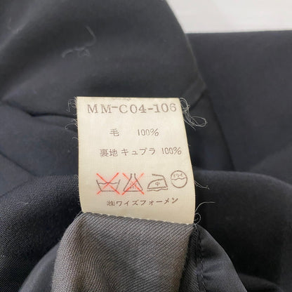 【現状渡し品】【メンズ】 Y's for men ワイズ フォー メン OVER SIZE LINEN WOOL COAT MM-C04-106 オーバーサイズ リネン ウールコート ライトアウター 140-260401-ks-25-tei サイズ：M カラー：ブラック 万代Net店