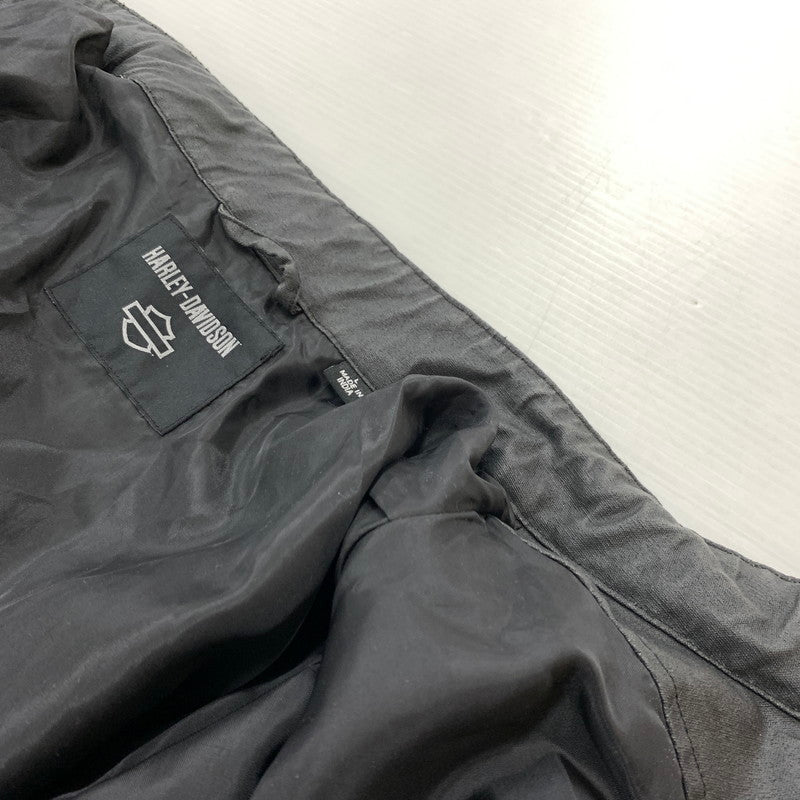 【中古品】【メンズ】 HARLEY DAVIDSON ハーレーダビッドソン NO.1 LOGO RIDING JACKET 97403-24VM ライディング ジャケット アウター ヘビーウェイト 145-260402-ko-10-tei サイズ：L カラー：ブラック 万代Net店