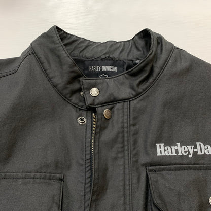 【中古品】【メンズ】 HARLEY DAVIDSON ハーレーダビッドソン NO.1 LOGO RIDING JACKET 97403-24VM ライディング ジャケット アウター ヘビーウェイト 145-260402-ko-10-tei サイズ：L カラー：ブラック 万代Net店