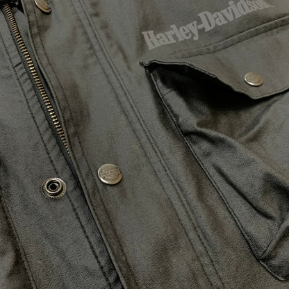 【中古品】【メンズ】 HARLEY DAVIDSON ハーレーダビッドソン NO.1 LOGO RIDING JACKET 97403-24VM ライディング ジャケット アウター ヘビーウェイト 145-260402-ko-10-tei サイズ：L カラー：ブラック 万代Net店
