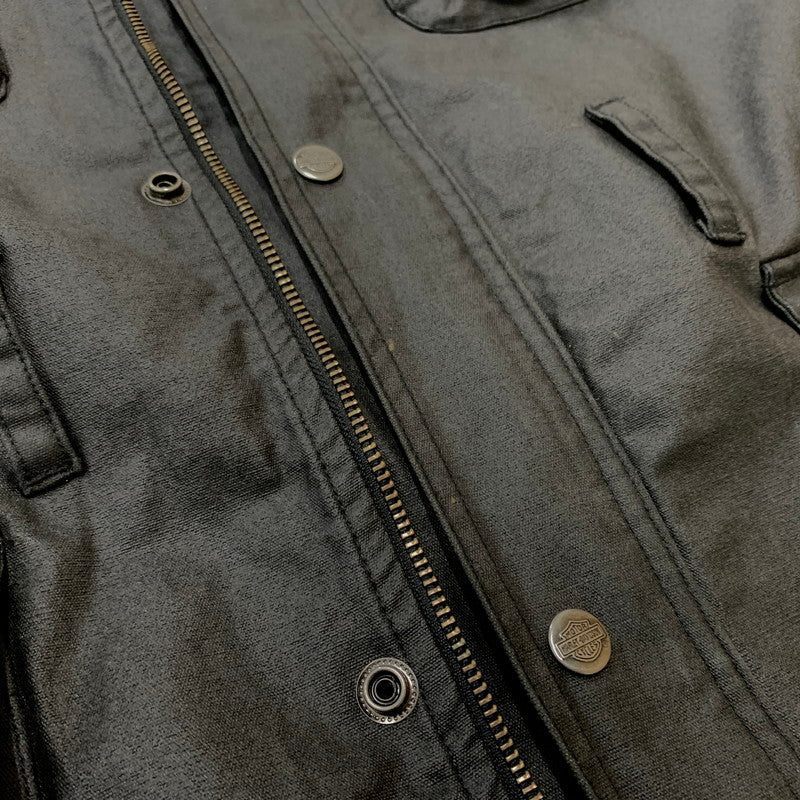 【中古品】【メンズ】 HARLEY DAVIDSON ハーレーダビッドソン NO.1 LOGO RIDING JACKET 97403-24VM ライディング ジャケット アウター ヘビーウェイト 145-260402-ko-10-tei サイズ：L カラー：ブラック 万代Net店