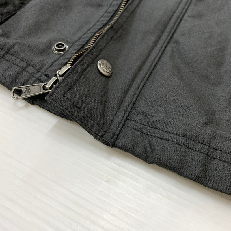 【中古品】【メンズ】 HARLEY DAVIDSON ハーレーダビッドソン NO.1 LOGO RIDING JACKET 97403-24VM ライディング ジャケット アウター ヘビーウェイト 145-260402-ko-10-tei サイズ：L カラー：ブラック 万代Net店
