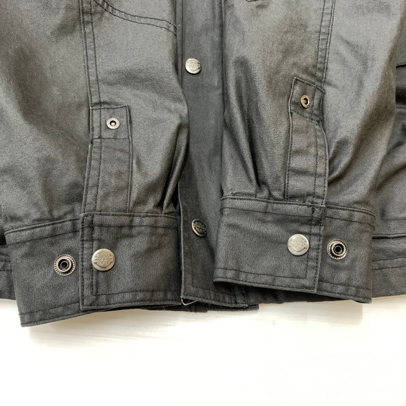 【中古品】【メンズ】 HARLEY DAVIDSON ハーレーダビッドソン NO.1 LOGO RIDING JACKET 97403-24VM ライディング ジャケット アウター ヘビーウェイト 145-260402-ko-10-tei サイズ：L カラー：ブラック 万代Net店