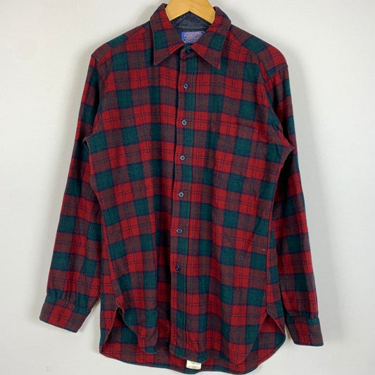 【中古品】【メンズ】 PENDLETON ペンドルトン 70's WOOL SHIRT VINTAGE 70年代 ウールシャツ トップス ネルシャツ ヴィンテージ 145-260402-ko-03-tei サイズ：M カラー：レッド 万代Net店