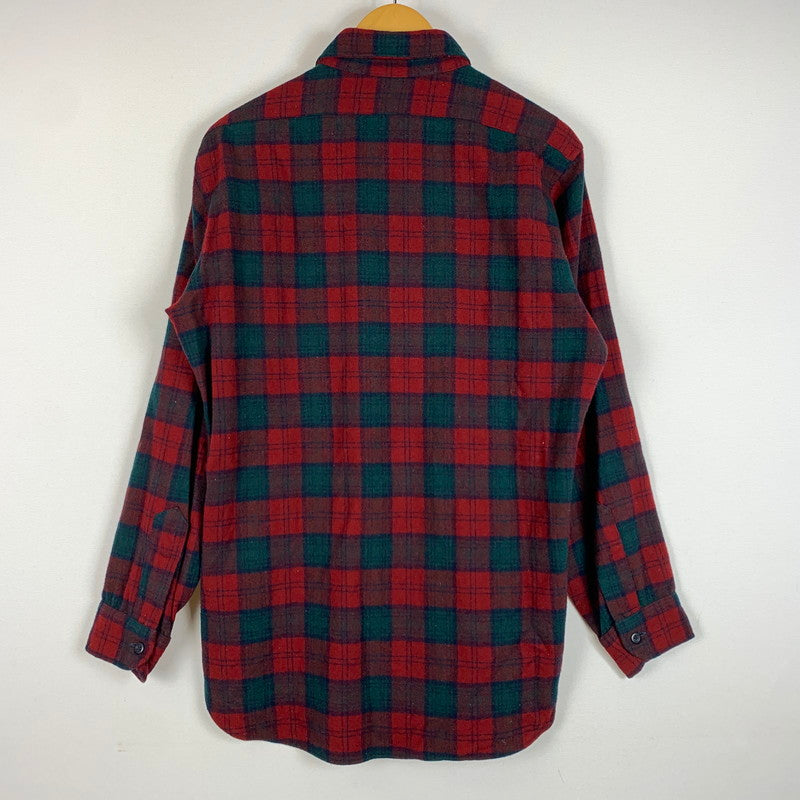 【中古品】【メンズ】 PENDLETON ペンドルトン 70's WOOL SHIRT VINTAGE 70年代 ウールシャツ トップス ネルシャツ ヴィンテージ 145-260402-ko-03-tei サイズ：M カラー：レッド 万代Net店