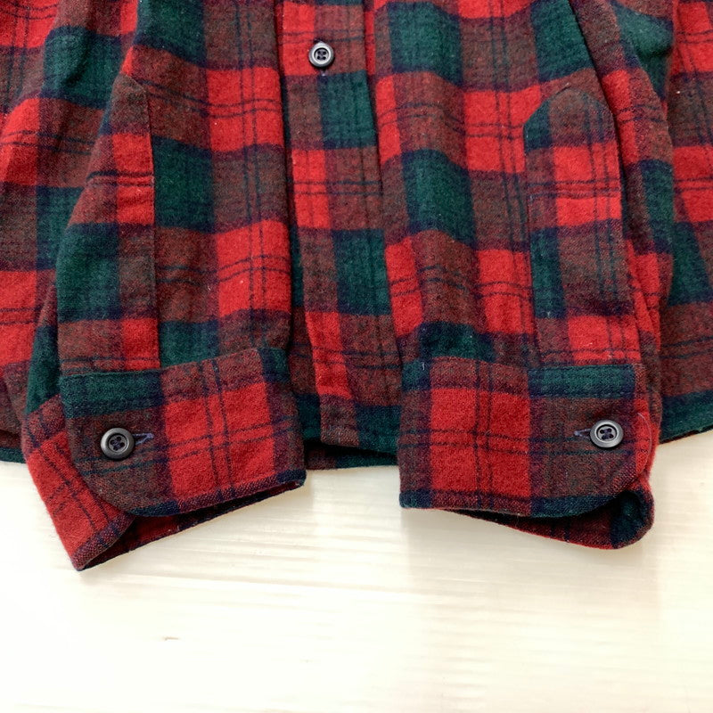 【中古品】【メンズ】 PENDLETON ペンドルトン 70's WOOL SHIRT VINTAGE 70年代 ウールシャツ トップス ネルシャツ ヴィンテージ 145-260402-ko-03-tei サイズ：M カラー：レッド 万代Net店
