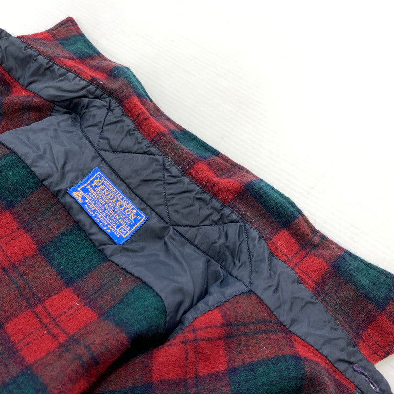 【中古品】【メンズ】 PENDLETON ペンドルトン 70's WOOL SHIRT VINTAGE 70年代 ウールシャツ トップス ネルシャツ ヴィンテージ 145-260402-ko-03-tei サイズ：M カラー：レッド 万代Net店