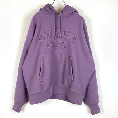 【中古品】【メンズ】 GEAR APPLIQUE HOODIE 118604 ギアアップリケ パーカー トップス プルオーバーパーカー 142-260402-ko-08-fuzh サイズ：S カラー：パープル 万代Net店