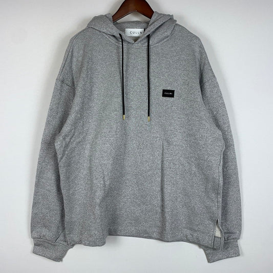 【中古品】【メンズ】 CULINI クルニ 25SS GLITTER YARN EMBROIDERY PATCH HOODIE 25-SS-039C グリッター ヤーン エンブロイダリー パッチ パーカー トップス プルオーバー 140-260402-ko-07-fuzh サイズ：2 カラー：グレー 万代Net店