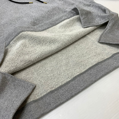 【中古品】【メンズ】 CULINI クルニ 25SS GLITTER YARN EMBROIDERY PATCH HOODIE 25-SS-039C グリッター ヤーン エンブロイダリー パッチ パーカー トップス プルオーバー 140-260402-ko-07-fuzh サイズ：2 カラー：グレー 万代Net店